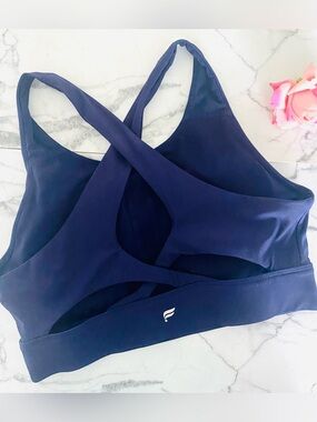 💕FABLETICS Blue Crisscross Sports Bra SZ S